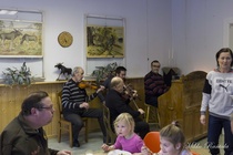 Myös elävää musiikkia oli tarjolla.